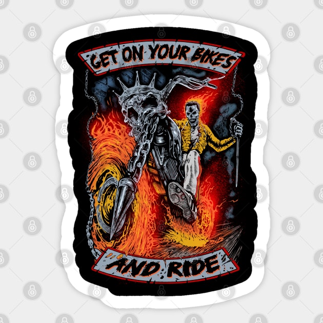 "RIDE" Sticker by joeyjamesartworx